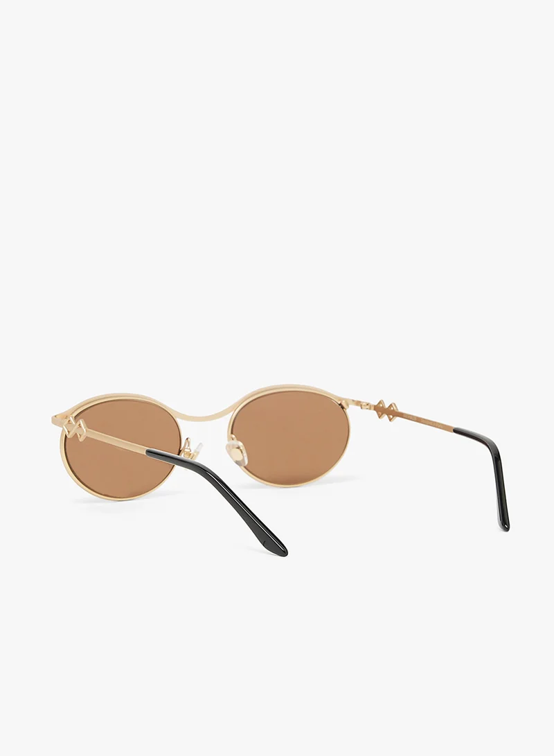 KAREN WAZEN Taylor Oval Sunglasses