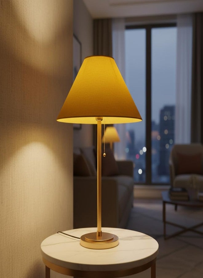 Improvhome Round Floral Lamp Shade (10 Inches, Yellow) - Image 2
