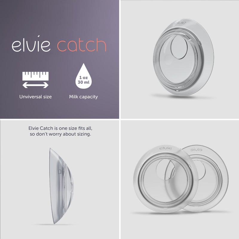 elvie أقماع جمع الحليب إلفي كاتش | مجموعة من كوبين سيليكون غير مرئي لحماية من التسرب، أعد استخدام حليبك | أقماع ثدي قابلة لإعادة الاستخدام تجمع حتى 1 أونصة | لا مزيد من الحليب المهدور أو وسادات الثدي المهدرة - Image 4