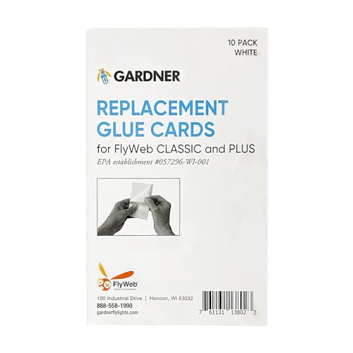 Gardner FlyWeb Fly Light Glue Boards 2 Pack of 10 Replacement Glue Boards Flyweb Classic Fly Light and Flyweb Plus - Trap Fruit Flies, Mosquitoes, Bugs and Other Flying Insects(White) - Image 1
