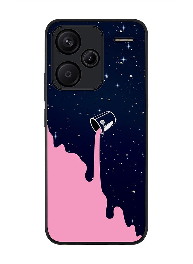 Stylizedd Rugged Black Edge Case for Xiaomi Redmi Note 13 Pro Plus, Slim fit Flexible Anti Drop Thin Cover-  Berry Milky Way - Image 1