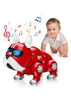 SYOSI Tummy Time Baby Musical Toys Walking Infant Robot Dog Toys | Pug Early Educational Crawling Music Toys  Toddler Toys for 6 12 18 Months 2 3 Year Old Boys Girls  - Image 1