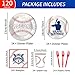 Oigco 120pcs Baseball Party Supplies Birthday Plates Napkins Cups Red Forks Sports Birthday Party Decorations Paper Dessert Tableware Set for 24 Guests - Image 2