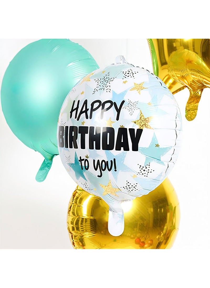 Folat Happy Birthday to You Foil Balloon Stars Round 45cm - Image 2