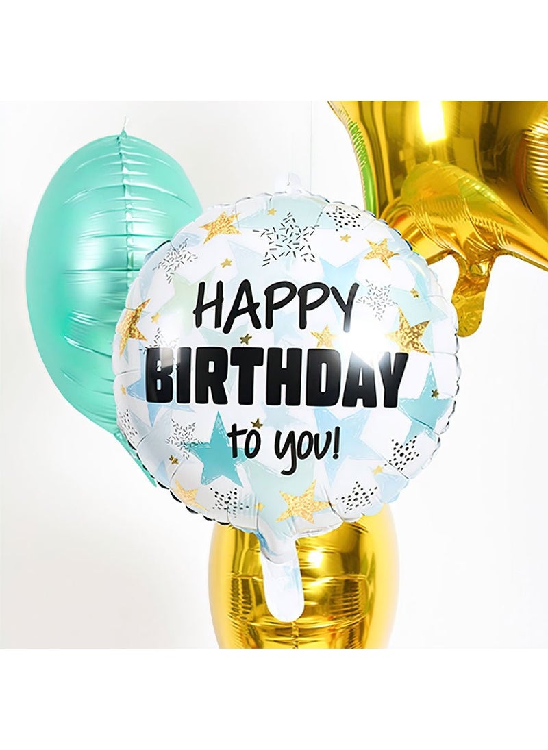 Folat Happy Birthday to You Foil Balloon Stars Round 45cm - Image 3