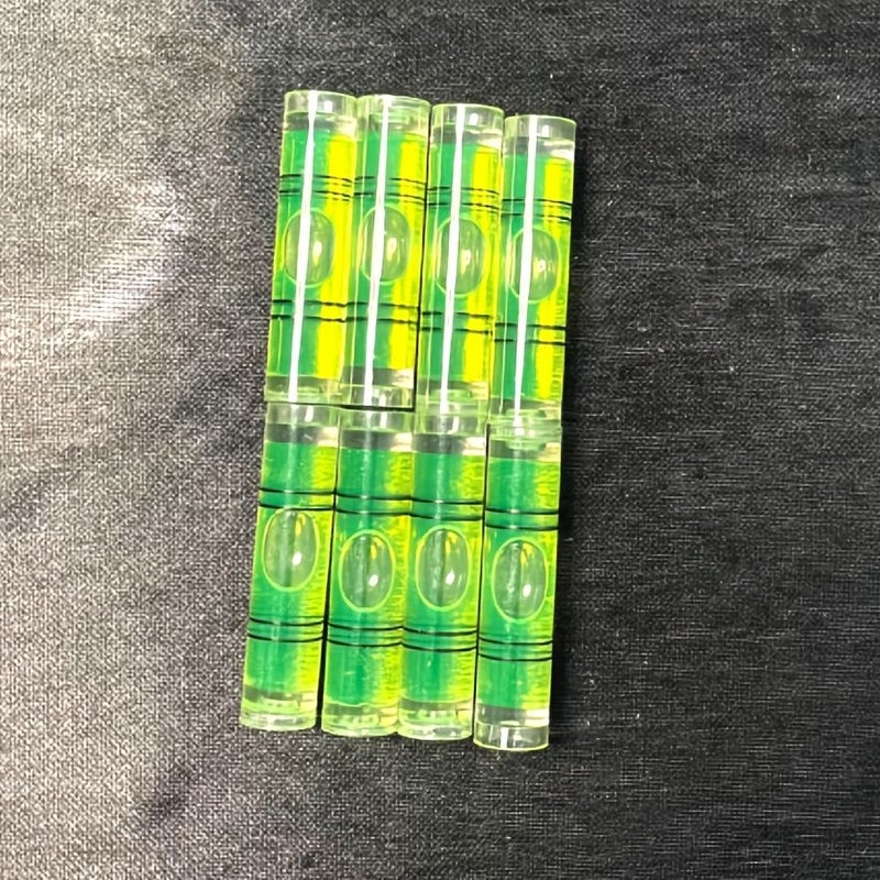 8 قطع من مستوى الفقاعة الأسطواني الصغير مقاس 9.5 × 40 مم أداة قياس وتخطيط - Image 2