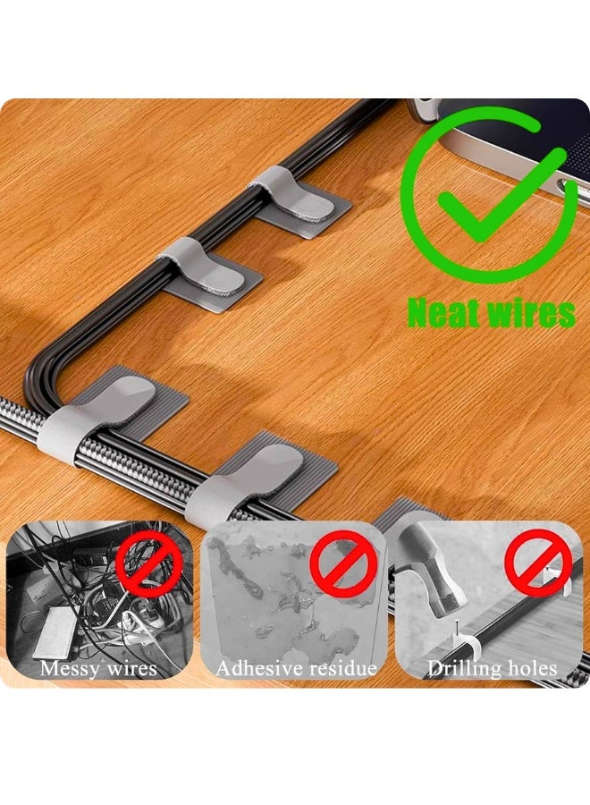 Chase Up 60 pcs Reusable Cable Ties Self Adhesive Cable Ties Adjustable Cord Organizer,Reusable Wire Organizers for Power Extension Cord,Charger cable management - Image 3