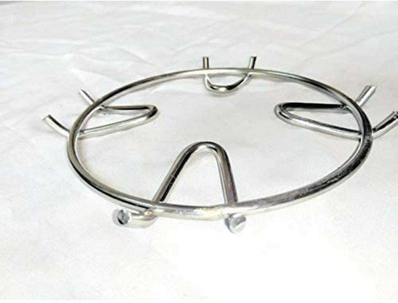 3D CREATIONS Extra Attachment Removable Steel Gas Stove Burner Grill Jali (Silver, 12.5X 12.5cm Round Shape) (Pack of 8) - Image 2