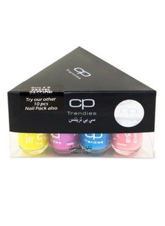 CP Trendies Nail Polish Kit 10 Pcs Colors Pack No -8 | Assorted Color | Nail Enamel | Nail Polish Glitter Gel Nail Art Starter Kit Beauty Gifts Set for Women Girls  - Image 1
