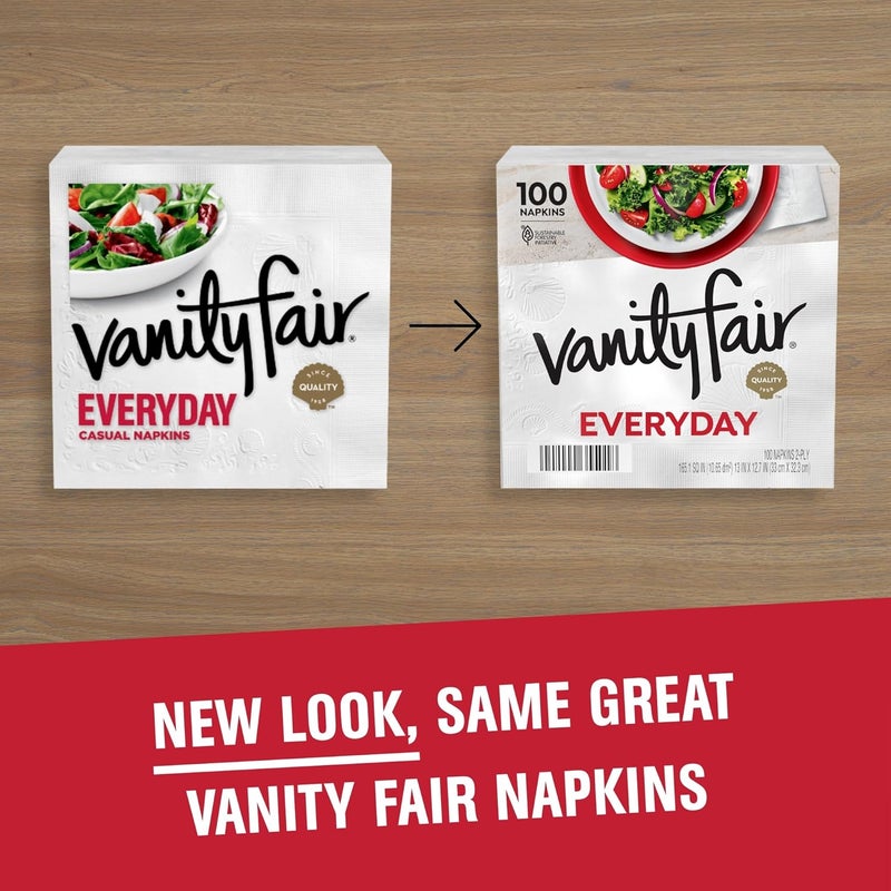 Vanity Fair Everyday Paper Napkins, 100 Count, Disposable Napkins Made Soft And Smooth For Everyday Meals - Image 3