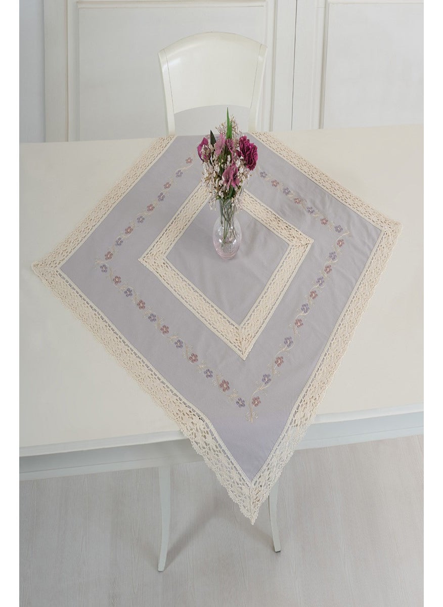 Ödel Home Buldan Linen Lace Embroidered Tablecloth 