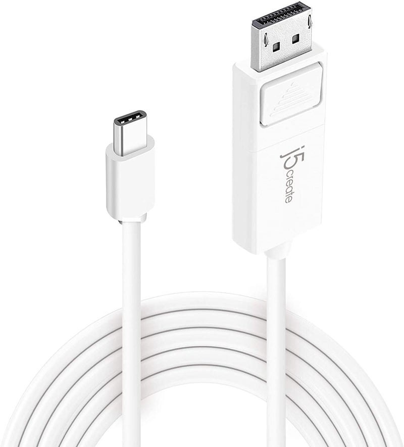 j5create J5 Create 4' USB Type-C Male to 4K DisplayPort Male Cable - Image 1