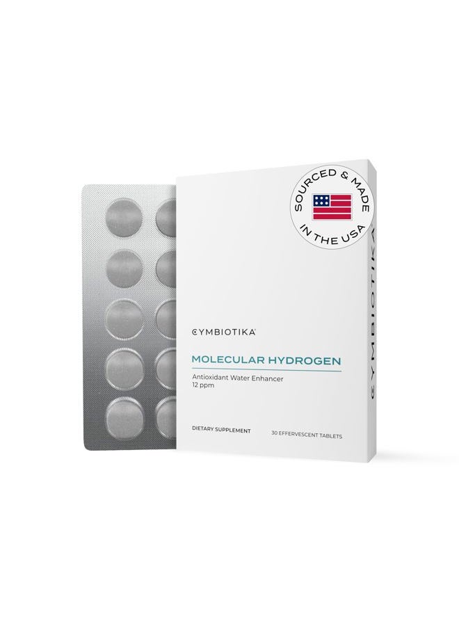 Cymbiotika H2 Molecular Hydrogen Water Tablets with Magnesium, Energy Boost, Gluten Free, Keto Antioxidant Drink, Fast Dissolving Supplements, Helps Fight Inflammation & Stress 30 Tablets, 12 ppm - Image 1