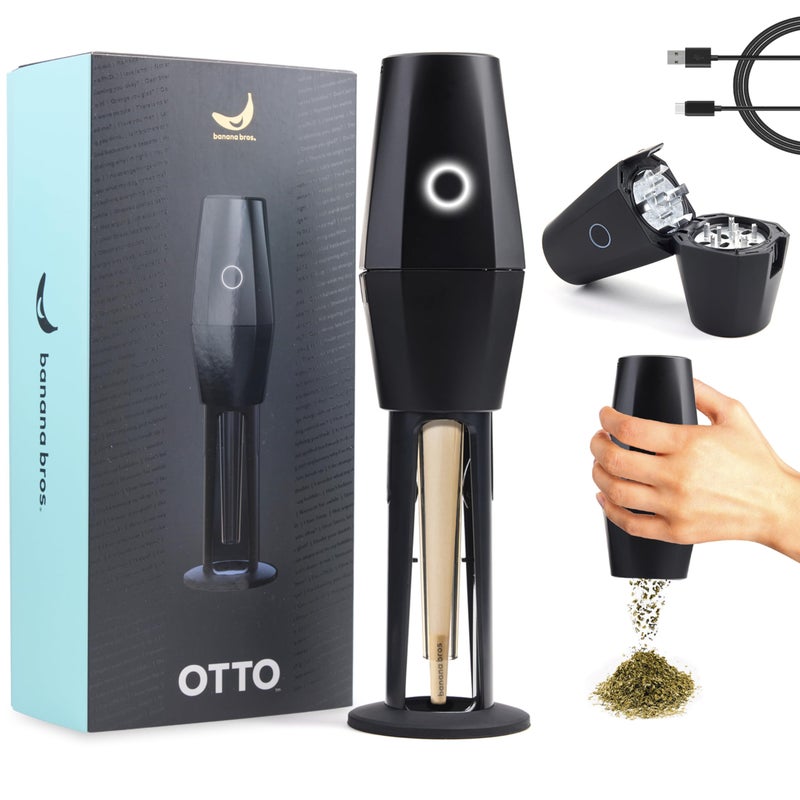 Banana Bros OTTO Electric Smart Spice Grinder - Automatic Herb Grinder with Smart Technology - Rechargeable via USB - Portable Milling for Dry Herbs and Spices - Black - No Carrying Case - Image 1