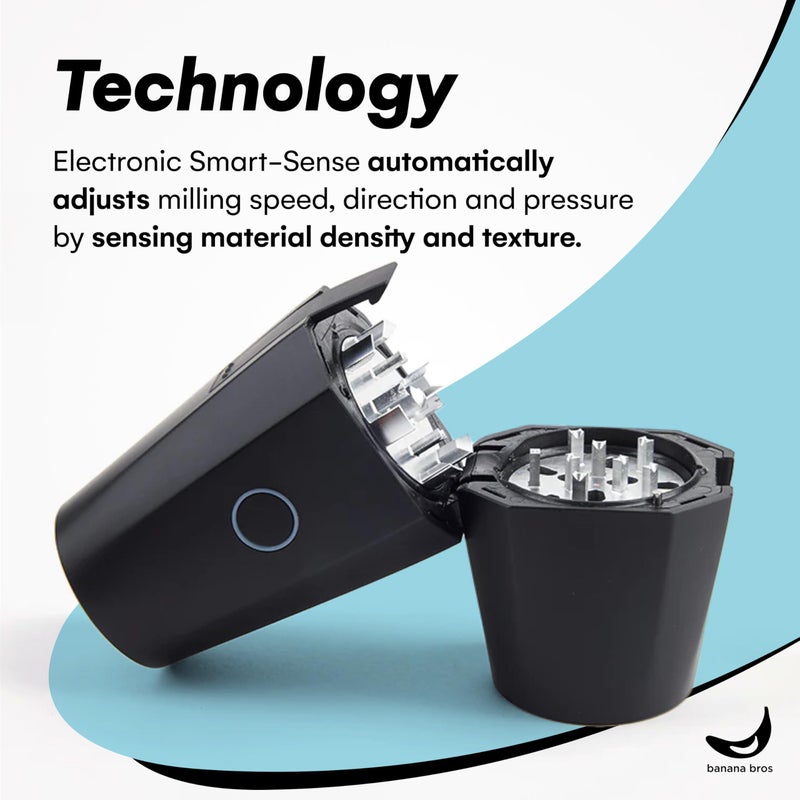 Banana Bros OTTO Electric Smart Spice Grinder - Automatic Herb Grinder with Smart Technology - Rechargeable via USB - Portable Milling for Dry Herbs and Spices - Black - No Carrying Case - Image 5