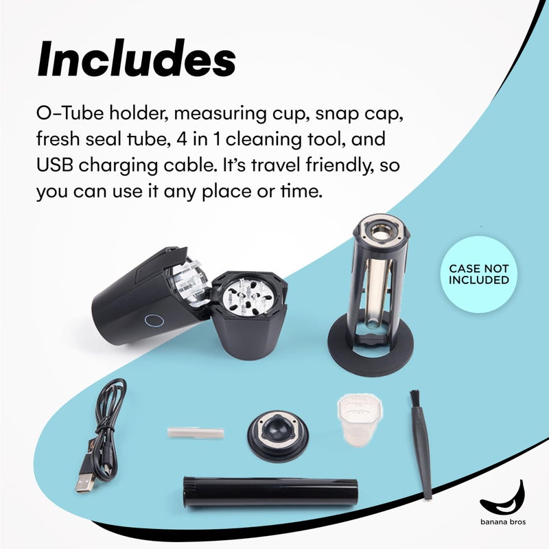 Banana Bros OTTO Electric Smart Spice Grinder - Automatic Herb Grinder with Smart Technology - Rechargeable via USB - Portable Milling for Dry Herbs and Spices - Black - No Carrying Case - Image 2