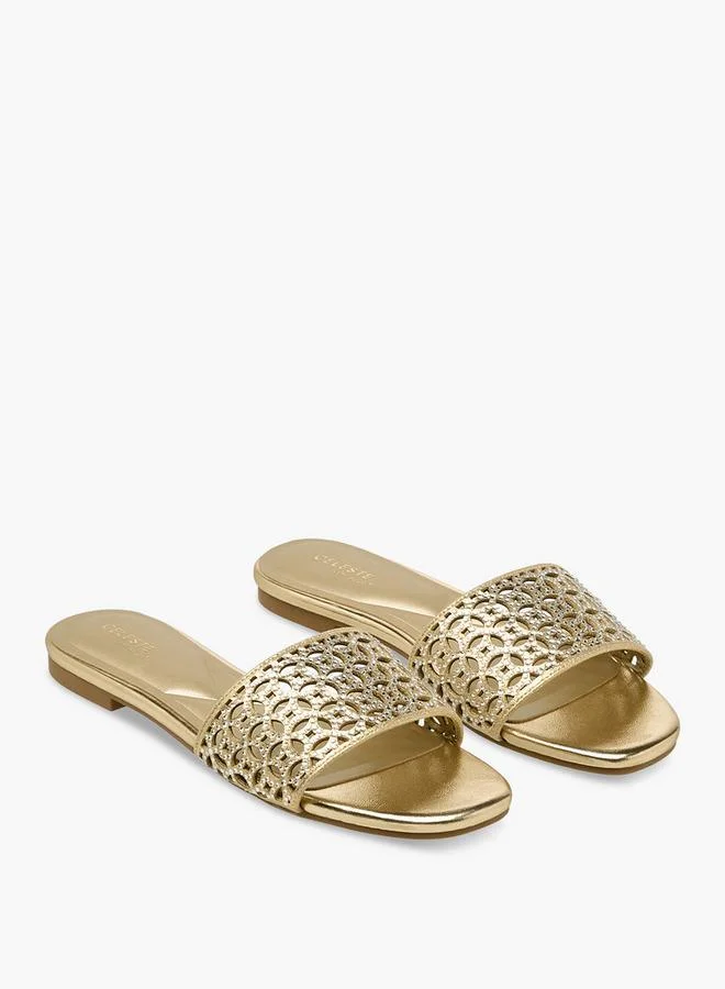 سيليست Women Embellished Slip-On Sandals