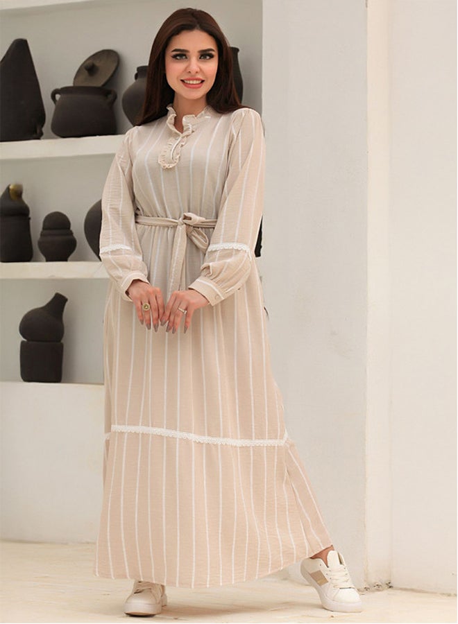Ship Master Striped Cotton Maxi Dress – Modest, Comfy & Stylish Everyday Wear  - Image 3