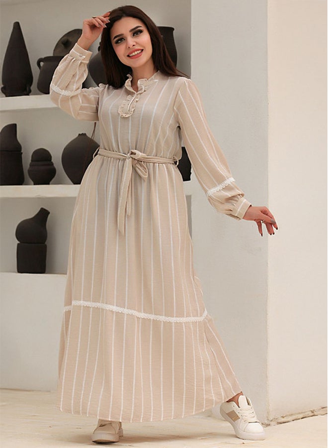 Ship Master Striped Cotton Maxi Dress – Modest, Comfy & Stylish Everyday Wear  - Image 2