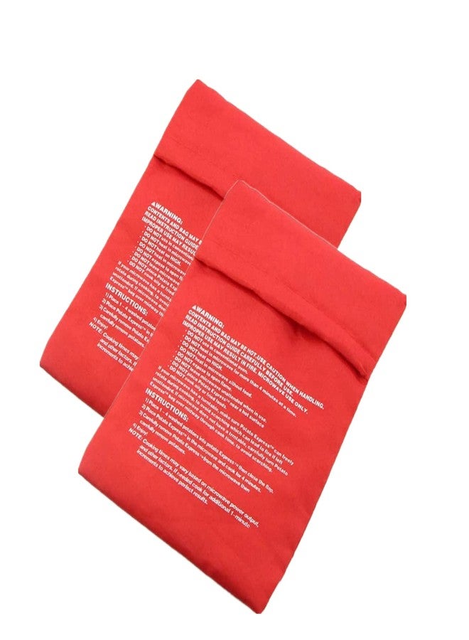 Cafurty 2 PCS Microwave Potato Bag Cooker Reusable Pouch Cooker Microwave Potato Bag,Perfect Potatoes Just in 4 Minutes,Red - Image 1