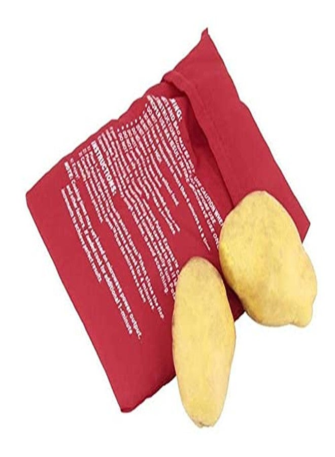Cafurty 2 PCS Microwave Potato Bag Cooker Reusable Pouch Cooker Microwave Potato Bag,Perfect Potatoes Just in 4 Minutes,Red - Image 2