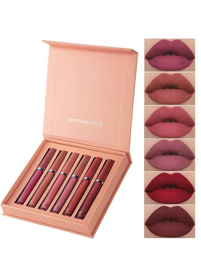 HelloKiss Matte Liquid Lipstick Multicolour,6-Piece #A 