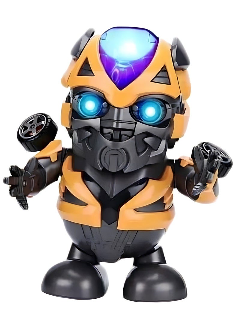 Generic - Super Hero Dancing Robot Toy | Dancing Robot Transformer BumbleBee | Battery Operated Bump and Go Musical Dancing Super Hero Robot | Action Toy with 3D Lights & Sound for Kids - Image 1