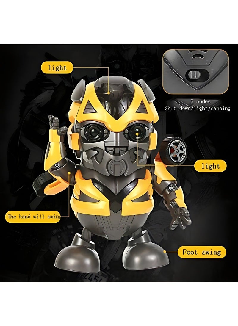Generic - Super Hero Dancing Robot Toy | Dancing Robot Transformer BumbleBee | Battery Operated Bump and Go Musical Dancing Super Hero Robot | Action Toy with 3D Lights & Sound for Kids - Image 1