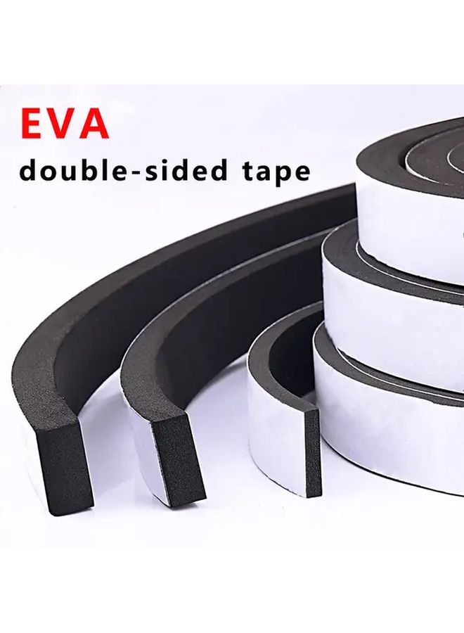 شريط EVA ذو وجهين بسمك 2 مم وسادات سوداء مضادة للاهتزاز للأثاث والأبواب والنوافذ - Image 1