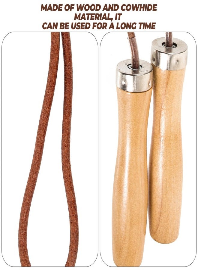 Toddmomy Leather Jump Rope, Professional Weighted Skipping Rope With Wooden Handle For Beginner Kids Men And Women For Fitness, Sport, Cardio, Boxing, Speed - Image 5
