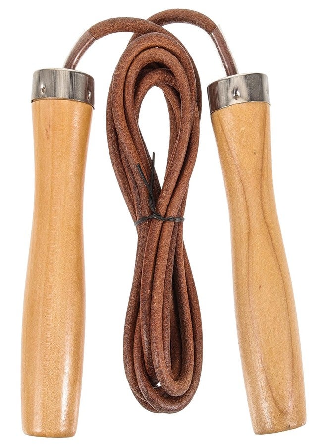 Toddmomy Leather Jump Rope, Professional Weighted Skipping Rope With Wooden Handle For Beginner Kids Men And Women For Fitness, Sport, Cardio, Boxing, Speed - Image 1
