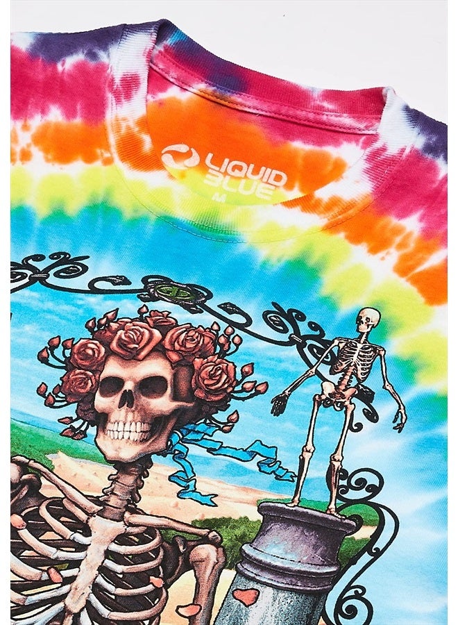 Liquid Blue Men's Grateful Dead Rainbow Bertha Tie Dye Short Sleeve T-Shirt, Multi, Large - Image 3