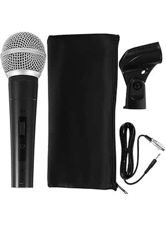 Dynamic Handheld Cardioid Wired Microphone with Black Body for Karaoke Stage Performance And Sound Equipment - Image 1