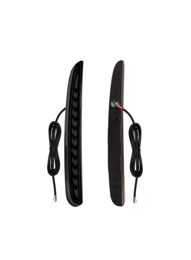 VGETTING Smoked Lens LED Reflector Lights for Honda Civic Hatchback, Type-R, SI 2017 2018 2019 2020 2021 Rear Bumper Tail Light with Sequential Turn Signal, Brake Function (Arrow Smoked) - Image 2