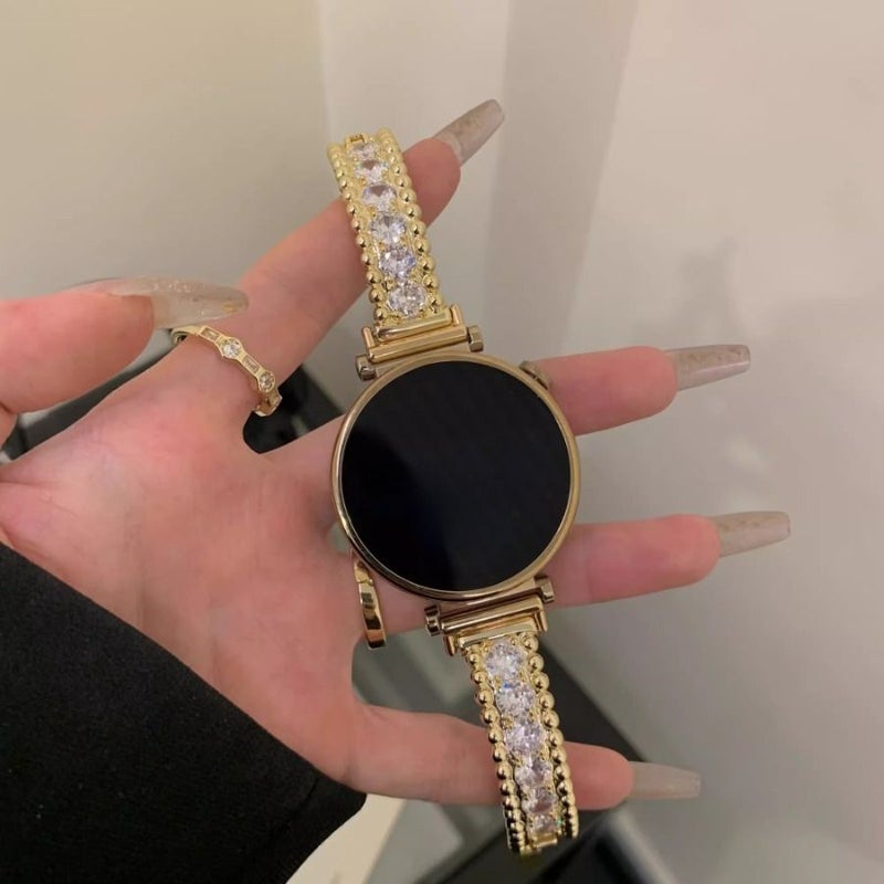 Golden Strap Compatible With Huawei HW Band 8 9 10 NFC Smartwatch Band - Image 5