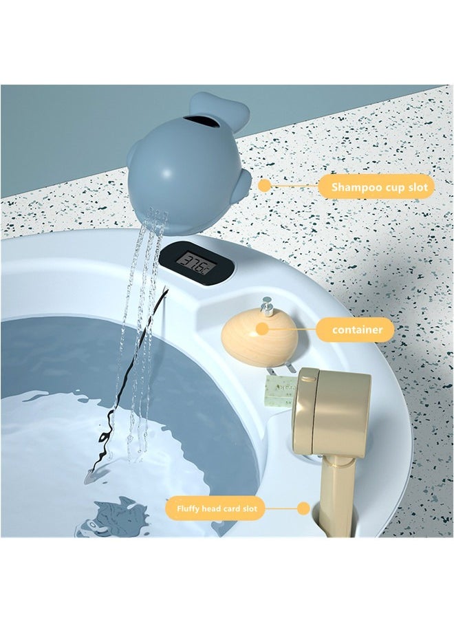 Beauenty - Baby Bathtub Foldable, Baby Bath Essentials Baby Bathtub, Newborn to Toddler Portable Travel Multifunctional Baby Bath Tub with Non-Slip Mat, Drain Hole - Image 1