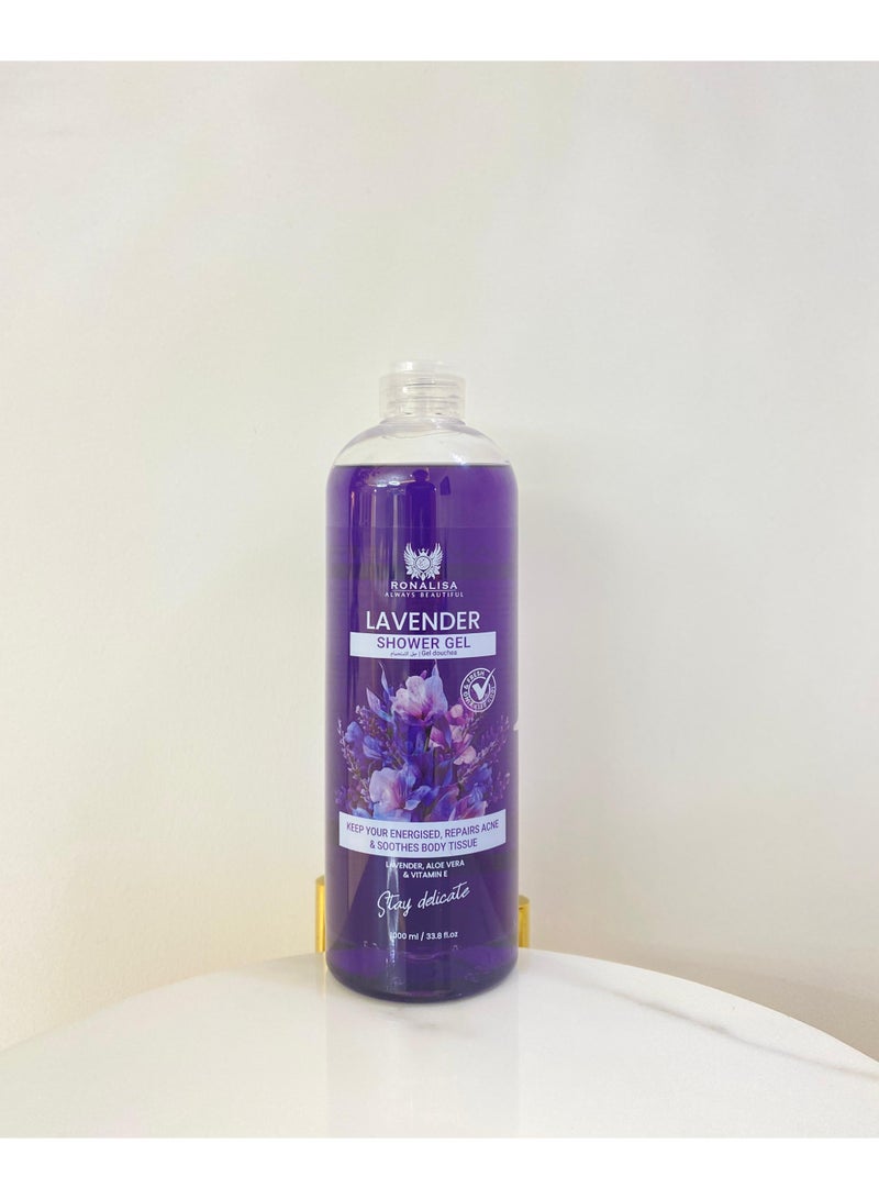 Ronalisa Lavender Shower Gel with Vitamin E and Aloe Vera -1000ml - Image 2