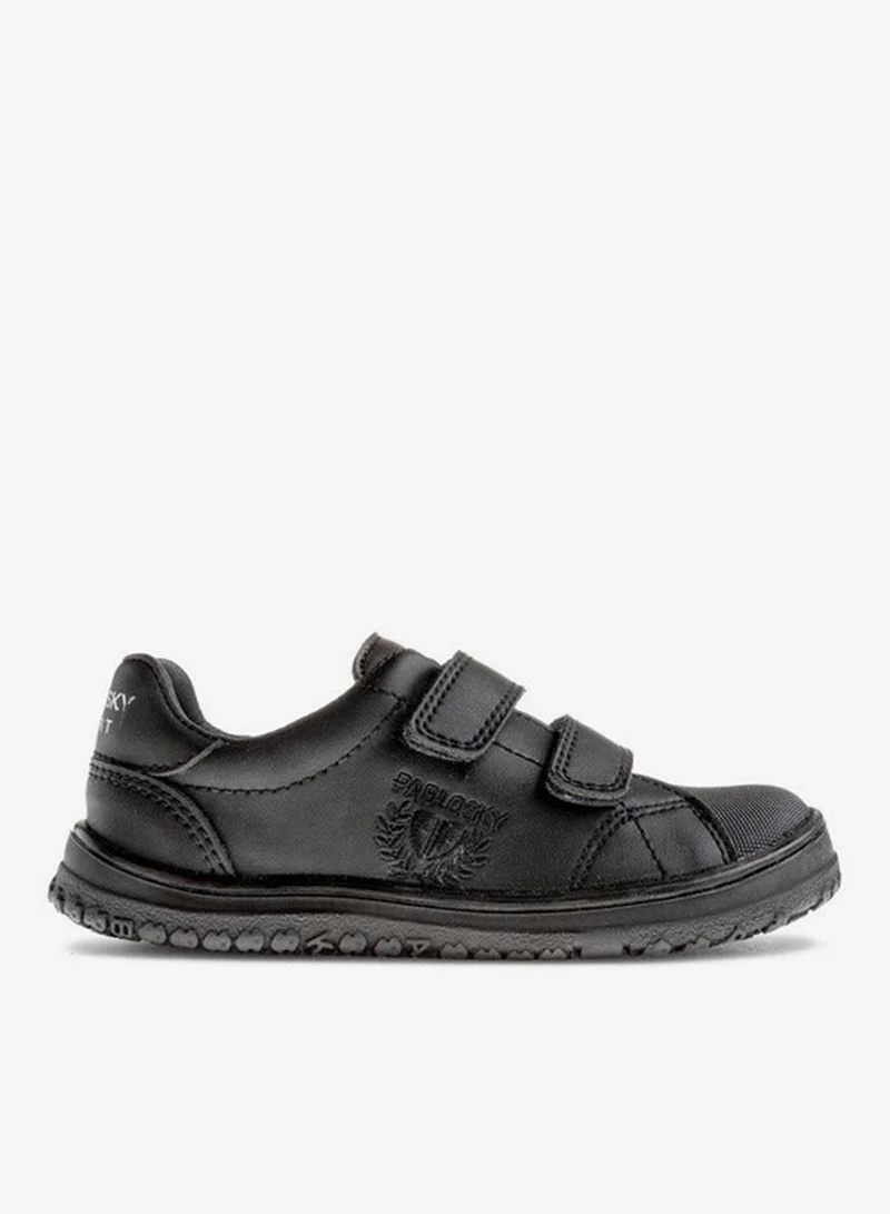 Pablosky Boys' Solid School Shoes With Hook And Loop Closure - 200010-D
