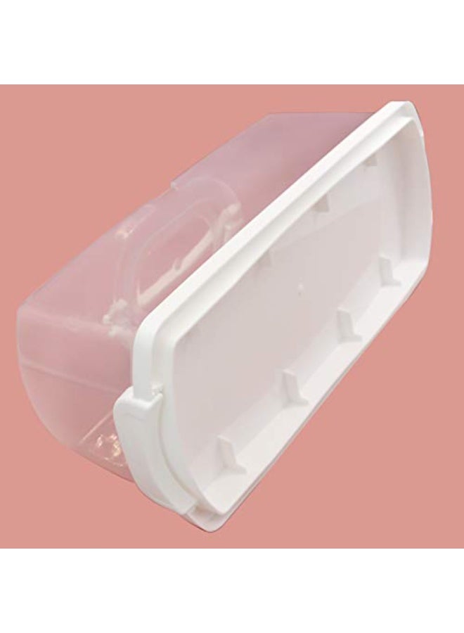 jaexest N Plastic Rectangular Bread Box with Portable Handle, White, Pumpkin - Image 5