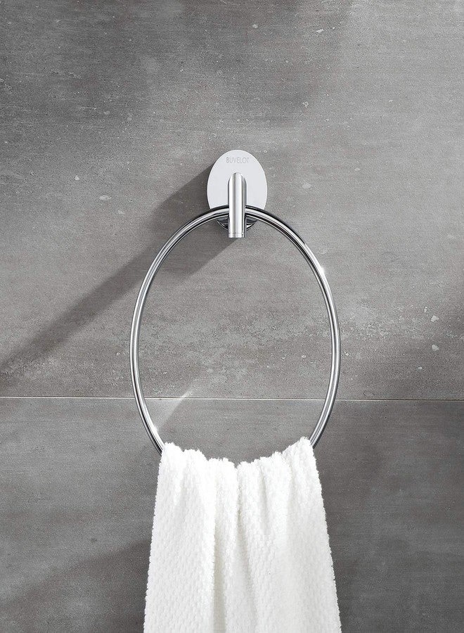 BUVELOT Hand Towel Holder for Bathroom Chrome Towel Ring Bath Towel Hanger Modern Hand Towel Rack Wall Mounted,077060-CR Leo Seires - Image 2