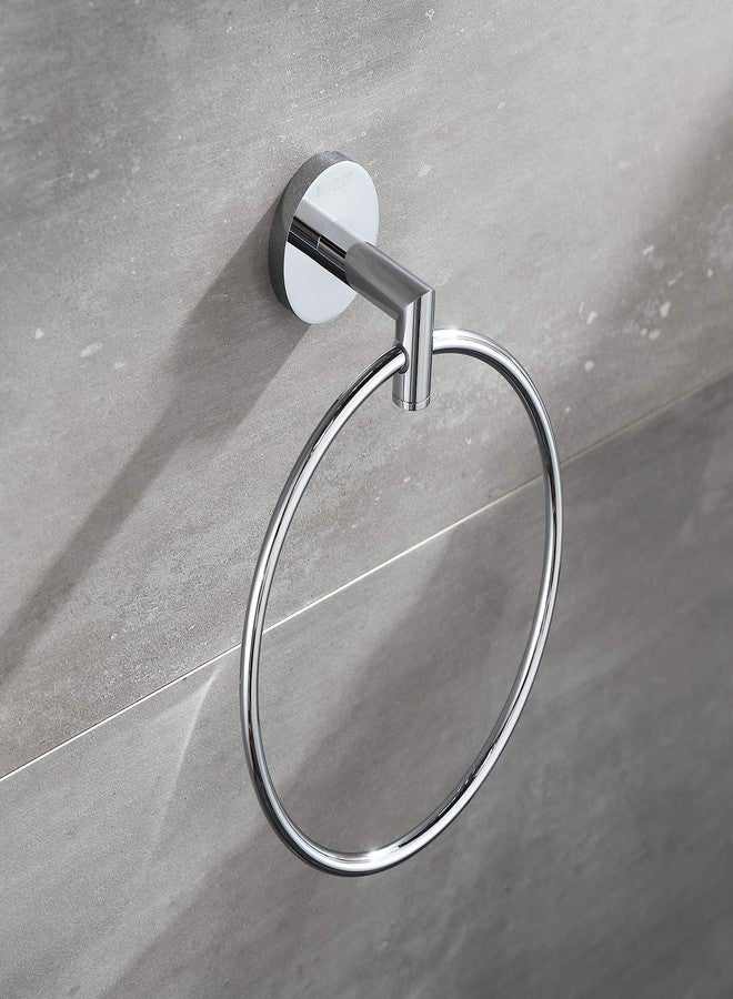 BUVELOT Hand Towel Holder for Bathroom Chrome Towel Ring Bath Towel Hanger Modern Hand Towel Rack Wall Mounted,077060-CR Leo Seires - Image 5
