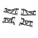 KYX Racing Aluminum Rear Suspension Arm Set Upgrades Parts Accessories for 110 Rc Crawler Tamiya Hotshot II 47330 2017 - Image 3