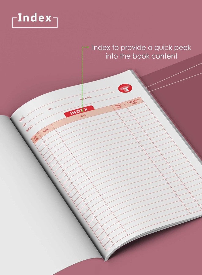 TARGET PUBLICATIONS WOODSNIPE Target Publications Single Line Notebook|Small Single Line Copy|72 Ruled Pages|Hard Brown Cover Book|15.5 Cm X 19 Cm Approx|for School,College and Office Use|Pack of 6 Books|GSM 60 - Image 4