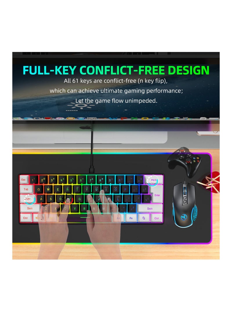 HXSJ لوحة مفاتيح سلكية للألعاب مع مجموعة ماوس  - Image 2