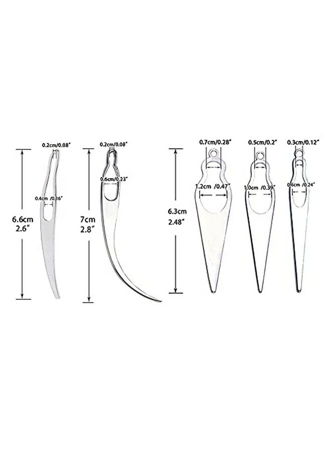 YTBYT 5 Pieces Dreadlocks Tools Hair Interlocking Tool Crochet Needle Sisterlocks Craft Dreadlocks Hair Extensions Locs Tightening Accessories Easyloc Hair Tool (Silver) - Image 3