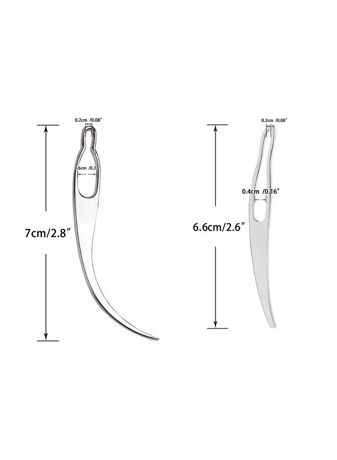 YTBYT 5 Pieces Dreadlocks Tools Hair Interlocking Tool Crochet Needle Sisterlocks Craft Dreadlocks Hair Extensions Locs Tightening Accessories Easyloc Hair Tool (Silver) - Image 4