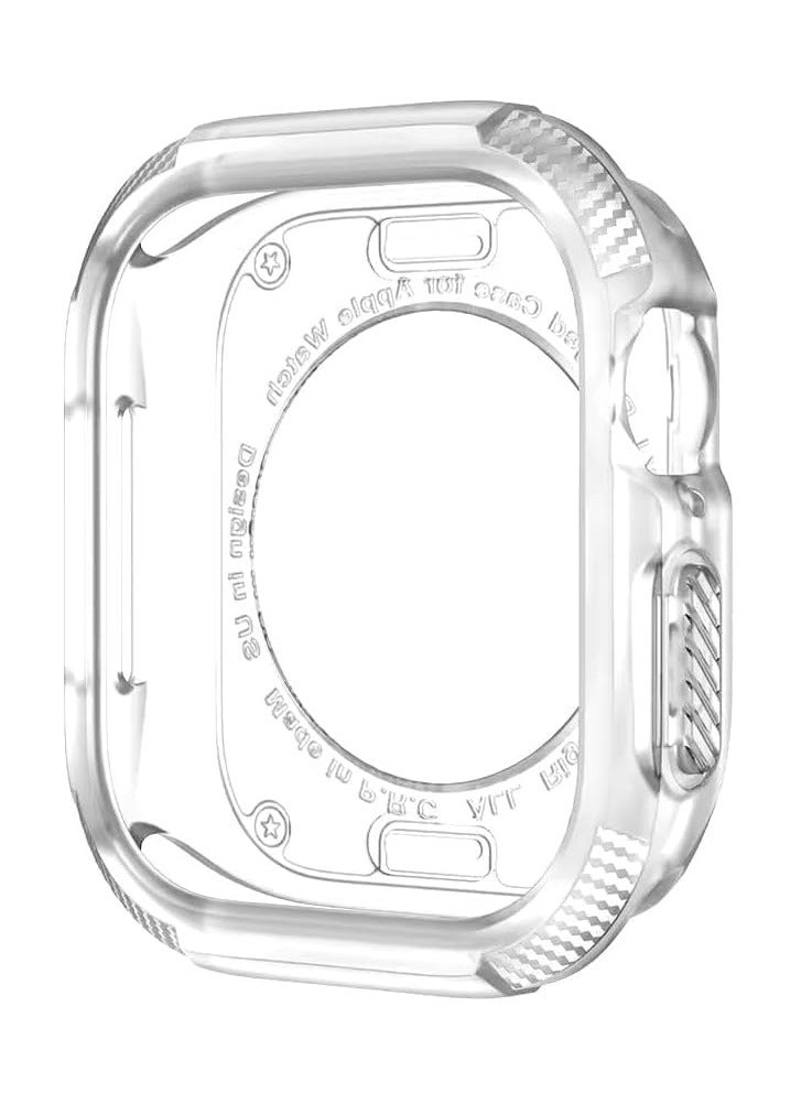 Cover Compatible with Apple Watch Bumper Case 46mm Series 10 [2024] Soft Flexible TPU Thin Lightweight Protective Cover for iWatch [NO Front Screen Protector] (Transparent) - Image 1