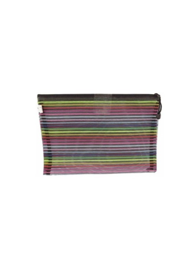 Simba Smash Striped Zipper Pouch Black A4 Model S6544-4