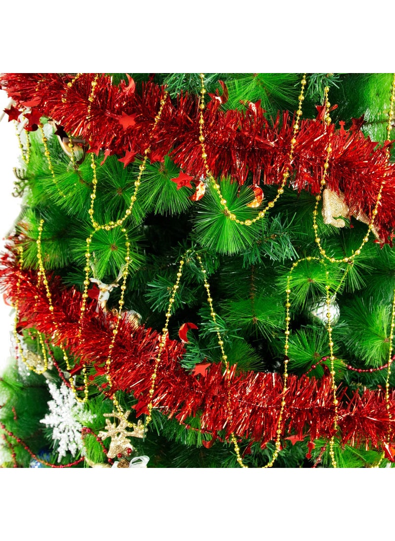 Lazybeee LAZYBEEE 10 Pcs Golden Beads Pearl Chain for Christmas Decoration Golden Color Beaded Chain Garlands Merry Christmas Ribbon for X mas Christmas Tree Decoration Hanging Ornaments New Year Party  - Image 1