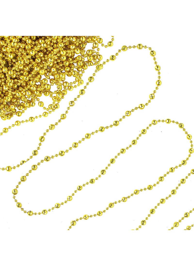 Lazybeee LAZYBEEE 10 Pcs Golden Beads Pearl Chain for Christmas Decoration Golden Color Beaded Chain Garlands Merry Christmas Ribbon for X mas Christmas Tree Decoration Hanging Ornaments New Year Party  - Image 2